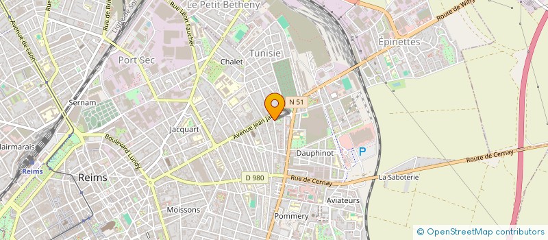 localisation de l'entreprise SN MECANIQUE ET CARROSSERIE  REIMS