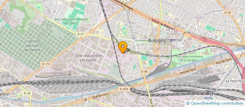 localisation de l'entreprise SN MECANIQUE SERVICES MCV à BOBIGNY