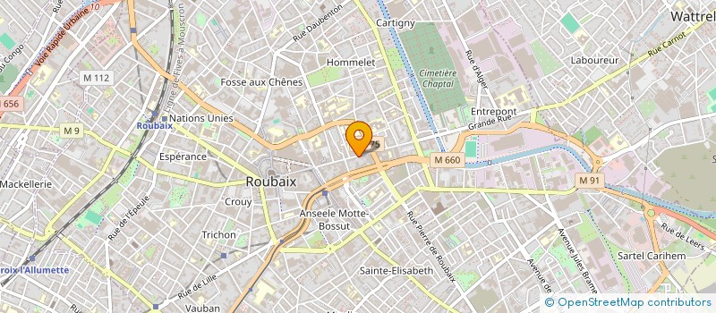 localisation de l'entreprise SN NAILS  ROUBAIX