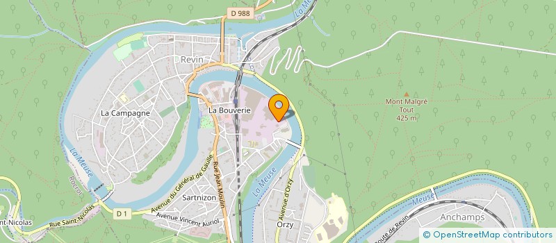 localisation de l'entreprise SN OXAME à REVIN