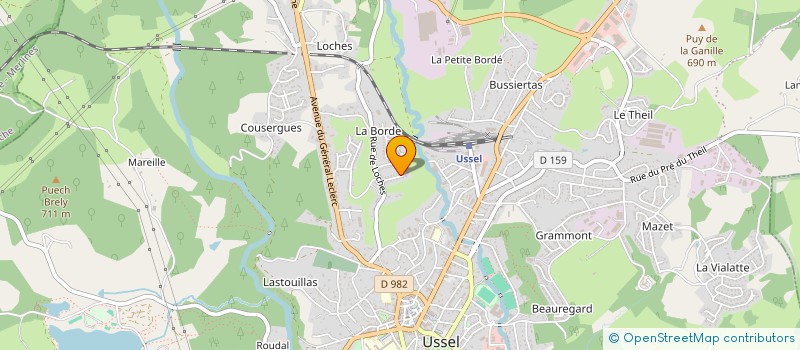 localisation de l'entreprise SN2V à USSEL