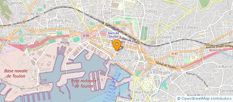 localisation de l'entreprise SNACK D'ARMES à TOULON