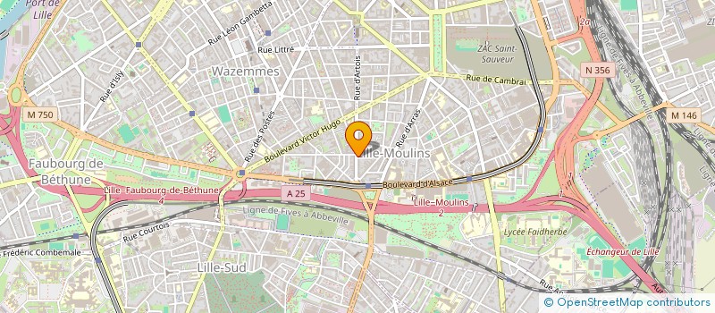 localisation de l'entreprise SNACK D'ARTOIS à LILLE