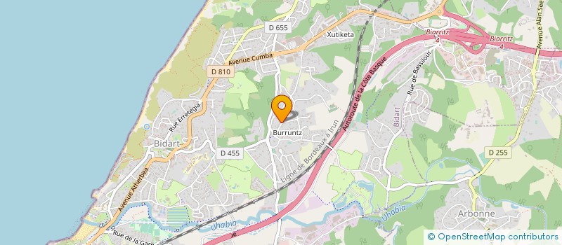localisation de l'entreprise SNACK DE LA PLAGE à BIDART
