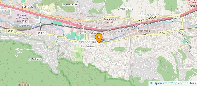 localisation de l'entreprise SNACK DE LA STATION  LA PENNE-SUR-HUVEAUNE