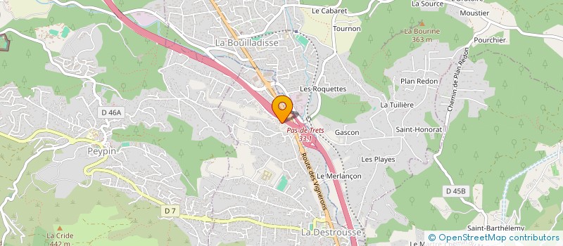 localisation de l'entreprise SNACK DE PAS DE TRETS à LA DESTROUSSE