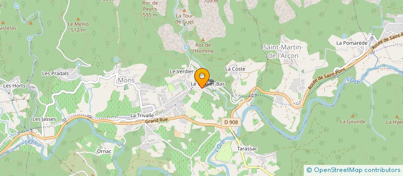 localisation de l'entreprise SNACK DES GORGES  MONS