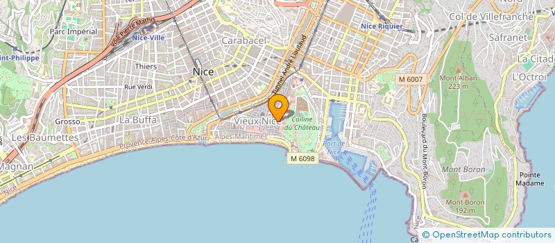 localisation de l'entreprise SNACK DU CASTEL DES DEUX ROIS  NICE