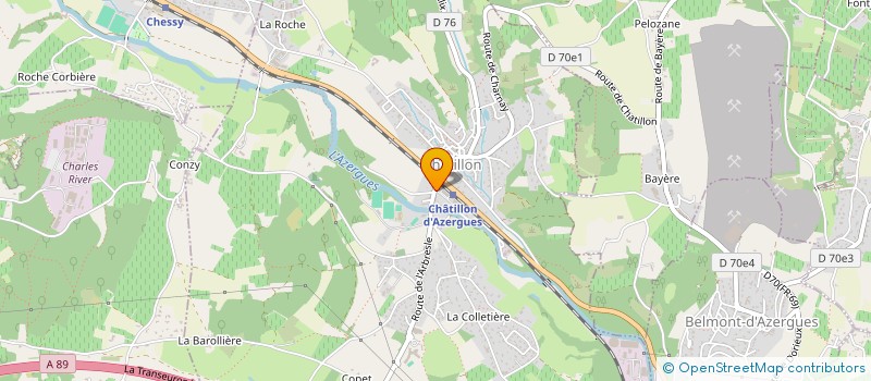 localisation de l'entreprise SNACK FOOD à CHATILLON