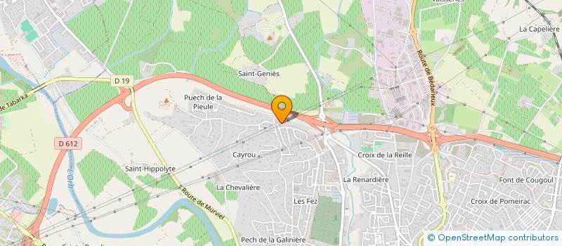 localisation de l'entreprise SNACK HENRI à BEZIERS