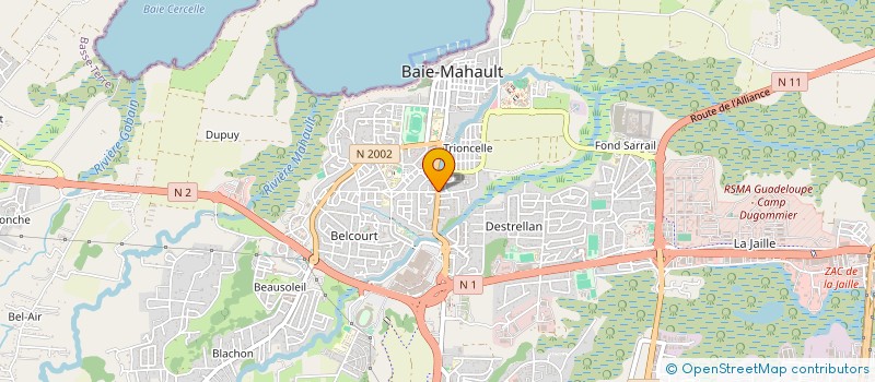 localisation de l'entreprise SNACK + KEBAB  BAIE-MAHAULT