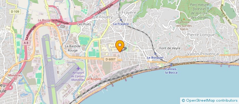 localisation de l'entreprise SNACK L'AURELIA à CANNES
