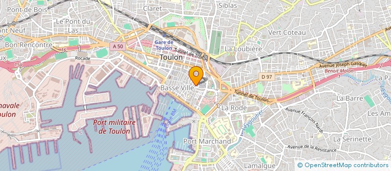 localisation de l'entreprise SNACK LE 83 à TOULON