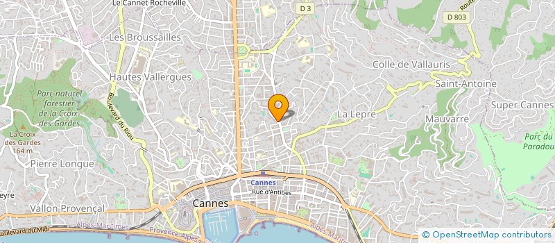 localisation de l'entreprise SNACK'N'ROLL à CANNES