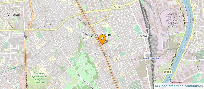 localisation de l'entreprise SNAD à VITRY-SUR-SEINE