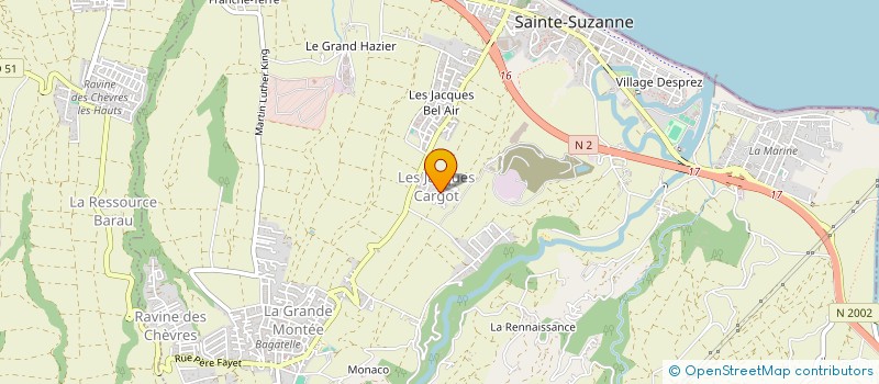 localisation de l'entreprise SNAKE TEAM REUNION  SAINTE-SUZANNE