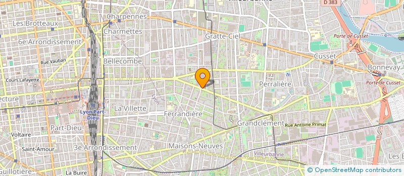 localisation de l'entreprise SNC 77  VILLEURBANNE