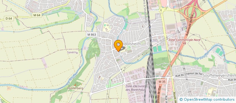 localisation de l'entreprise SNC A.B.S. HAUTE PRECISION  MUNDOLSHEIM