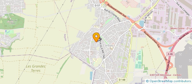 localisation de l'entreprise SNC A.COR-DURET à CORBAS