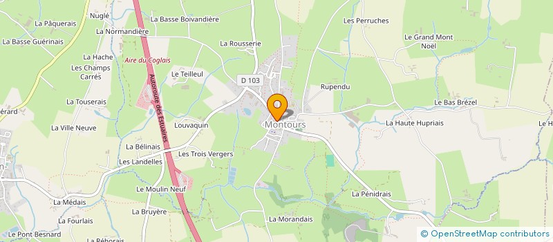 localisation de l'entreprise SNC A MON TOUR DE MAIN  LES PORTES DU COGLAIS