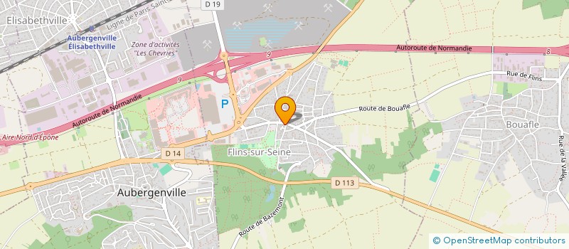 localisation de l'entreprise SNC A.V ONE  FLINS-SUR-SEINE