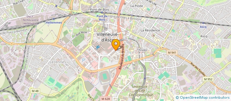 localisation de l'entreprise SNC ABANCOURT - RUE DEFOSSEZ à VILLENEUVE-D'ASCQ