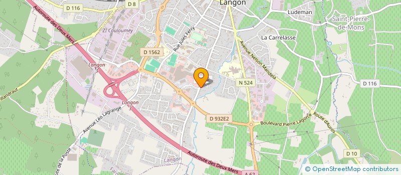 localisation de l'entreprise SNC ABCD AQUIT BIOMATERIAUX COULES DENTA  LANGON