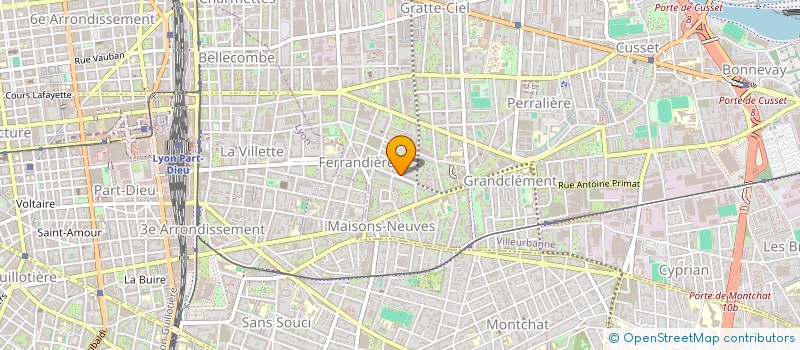 localisation de l'entreprise SNC AKA  VILLEURBANNE