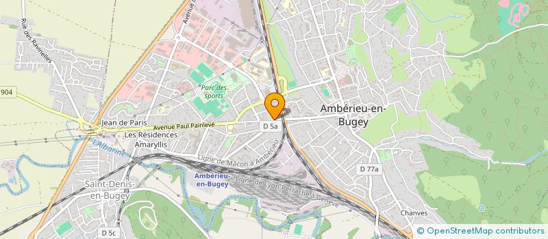 localisation de l'entreprise SNC BAR DES 2 AVENUES à AMBERIEU-EN-BUGEY