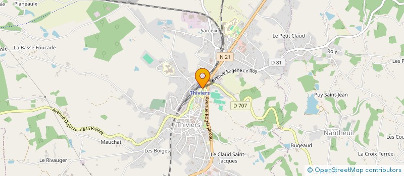 localisation de l'entreprise SNC BEN ET PEG  THIVIERS