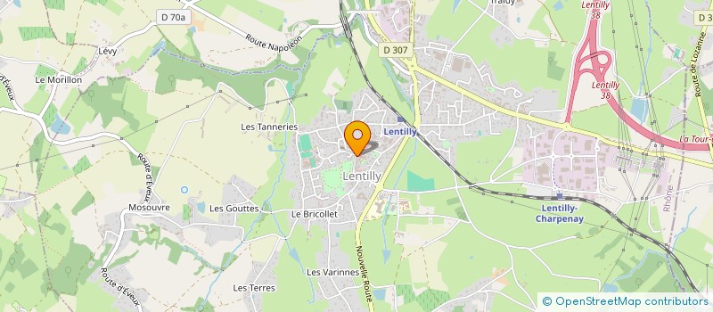 localisation de l'entreprise SNC BIROLINI-GATIGNOL  LENTILLY