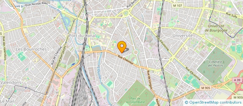 localisation de l'entreprise SNC BM COMMISSARIAT à DIJON