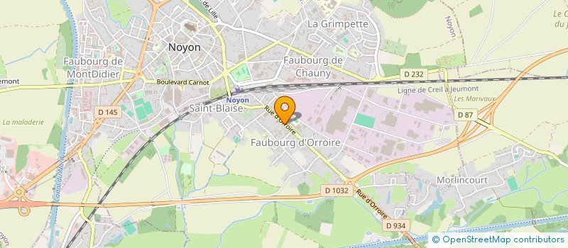 localisation de l'entreprise SNC BOULANGERIE BOULEAU à NOYON