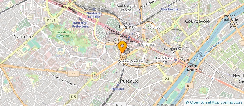 localisation de l'entreprise SNC BOUWFONDS MARIGNAN IMMOBILIER GRAND LYON à PUTEAUX