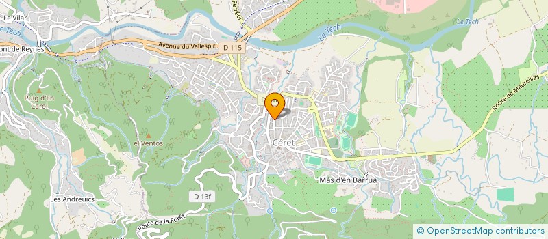 localisation de l'entreprise SNC BRUNET FRANCOIS ET ESCARRA QUIMETTE  CERET