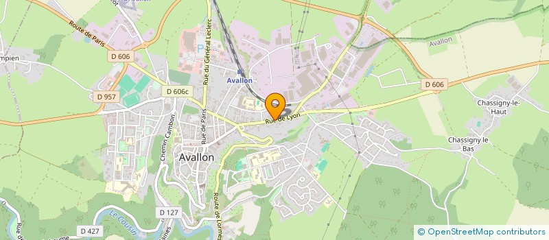 localisation de l'entreprise SNC CAPUCINE  AVALLON
