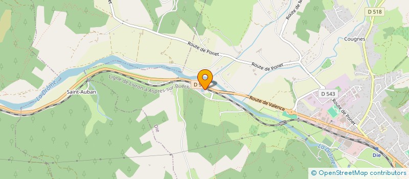 localisation de l'entreprise SNC CARBURANTS CRESTOIS  DIE