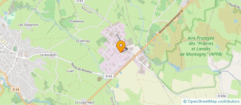 localisation de l'entreprise SNC CARRIERE COMBE CHAVANNE  MORNANT