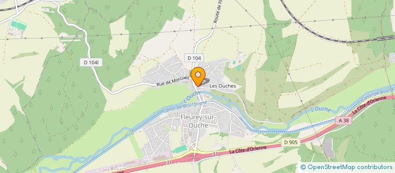 localisation de l'entreprise SNC CB2I à FLEUREY-SUR-OUCHE