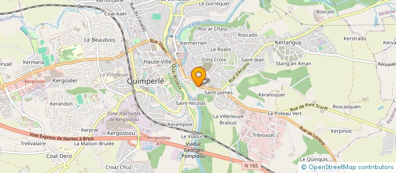 localisation de l'entreprise SNC CETEVIC  QUIMPERLE