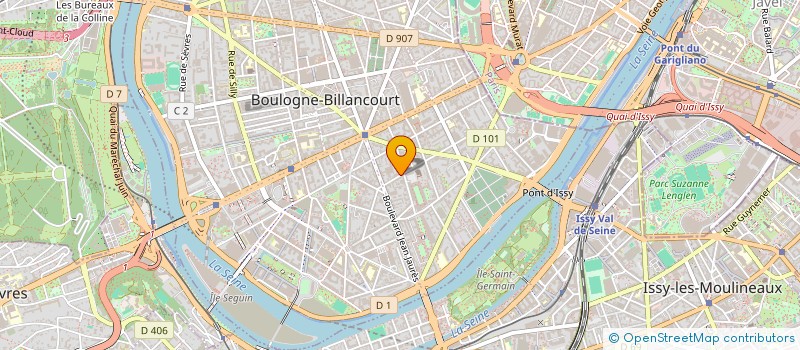 localisation de l'entreprise SNC CFD PROVINI à BOULOGNE-BILLANCOURT