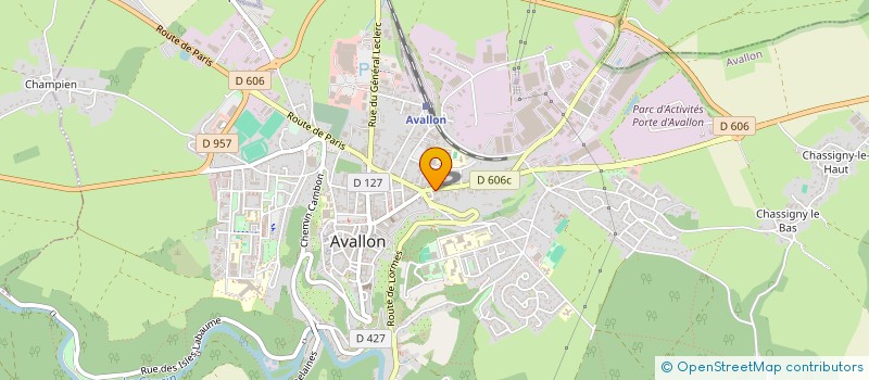localisation de l'entreprise SNC CHRISTIN'S à AVALLON