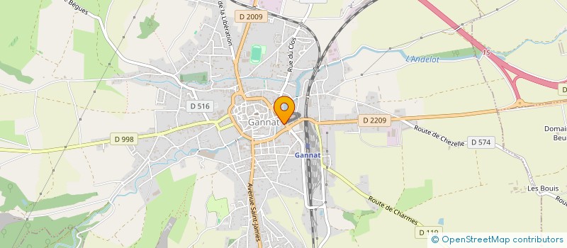 localisation de l'entreprise SNC CORDIER  GANNAT