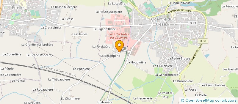 localisation de l'entreprise SNC DAVENEL à ARGENTRE-DU-PLESSIS