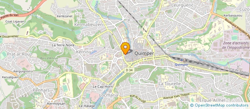 localisation de l'entreprise SNC DE KERDANIEL  QUIMPER