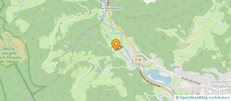 localisation de l'entreprise SNC DE L'ENVERS DES GRAVIERS à SAULXURES-SUR-MOSELOTTE