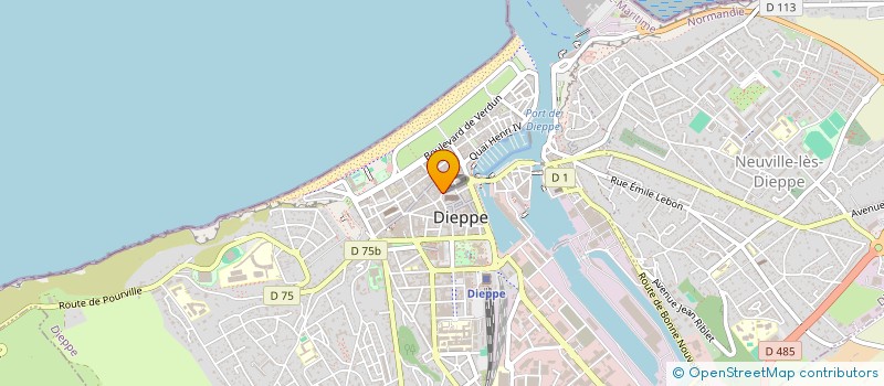 localisation de l'entreprise SNC DE L'HORLOGE à DIEPPE