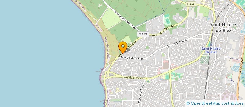 localisation de l'entreprise SNC DE LA FORET à SAINT-HILAIRE-DE-RIEZ