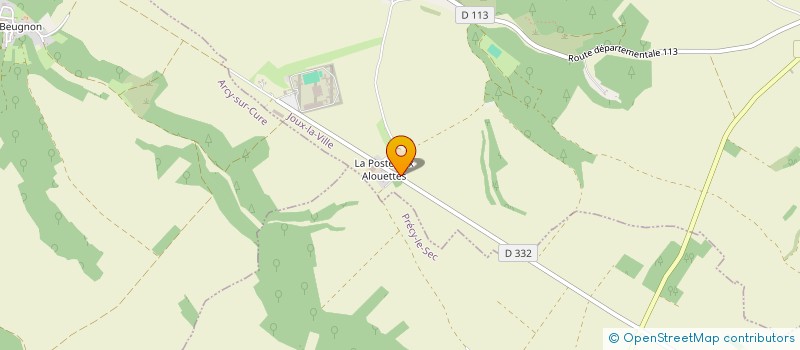 localisation de l'entreprise SNC DES ALOUETTES  JOUX LA VILLE