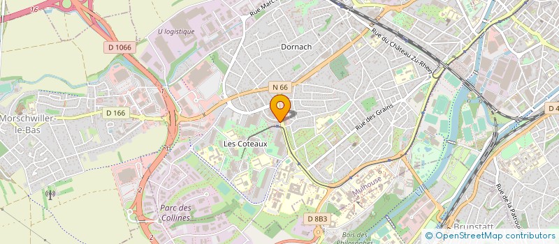 localisation de l'entreprise SNC DES COTEAUX à MULHOUSE
